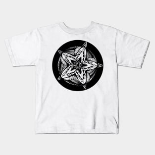 Star Tangles 5 Black Variations  -  See Description Note for Colour Options Kids T-Shirt